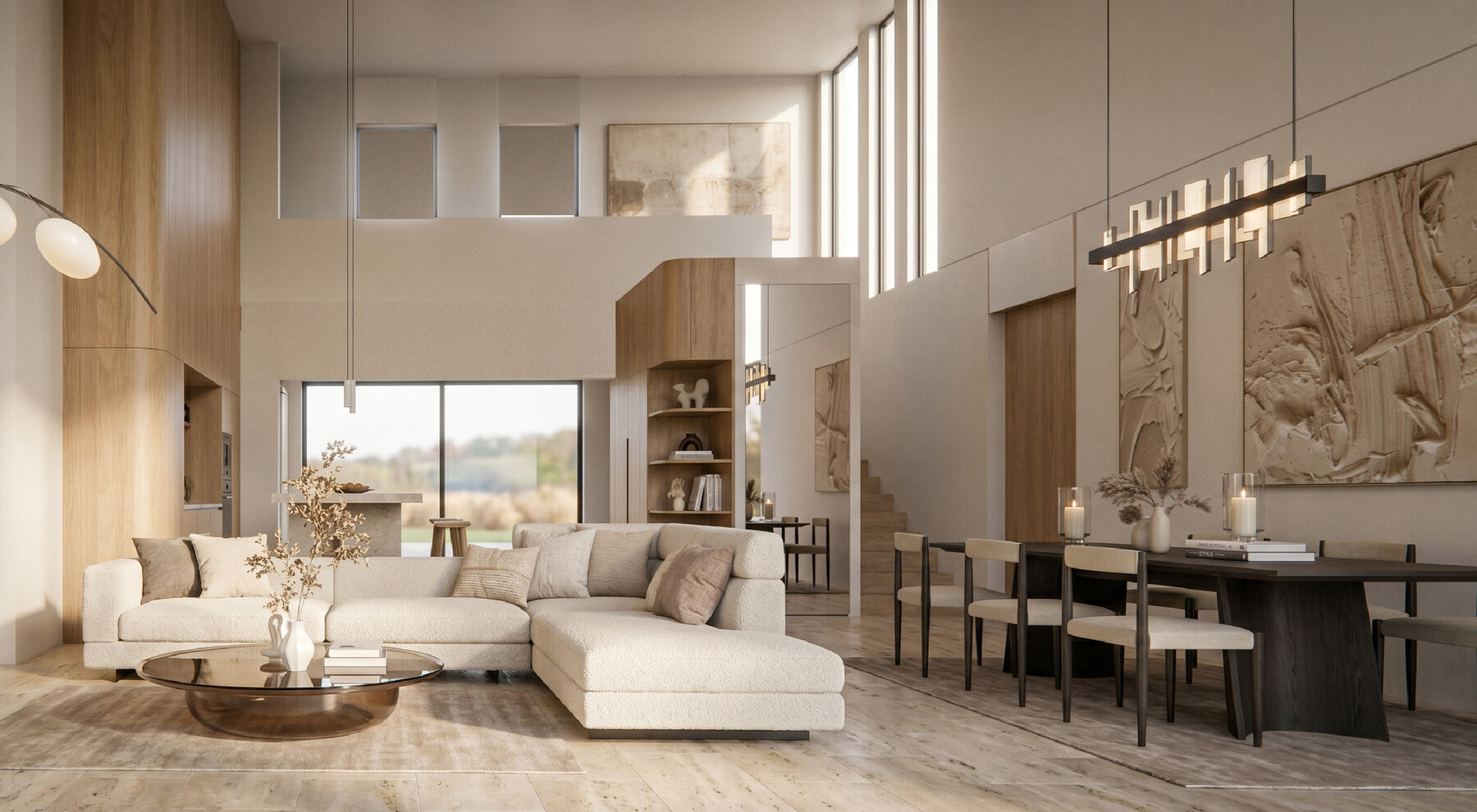 Residence A — living & dining area