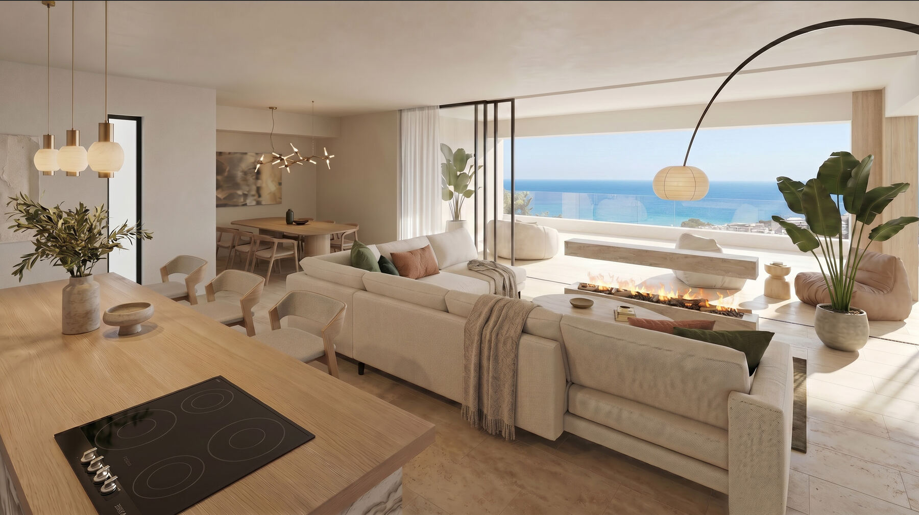 Residence C — living & dining area